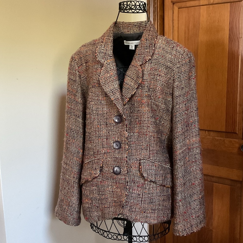 Autumn perfect tweed Coldwater Creek linedblazer12